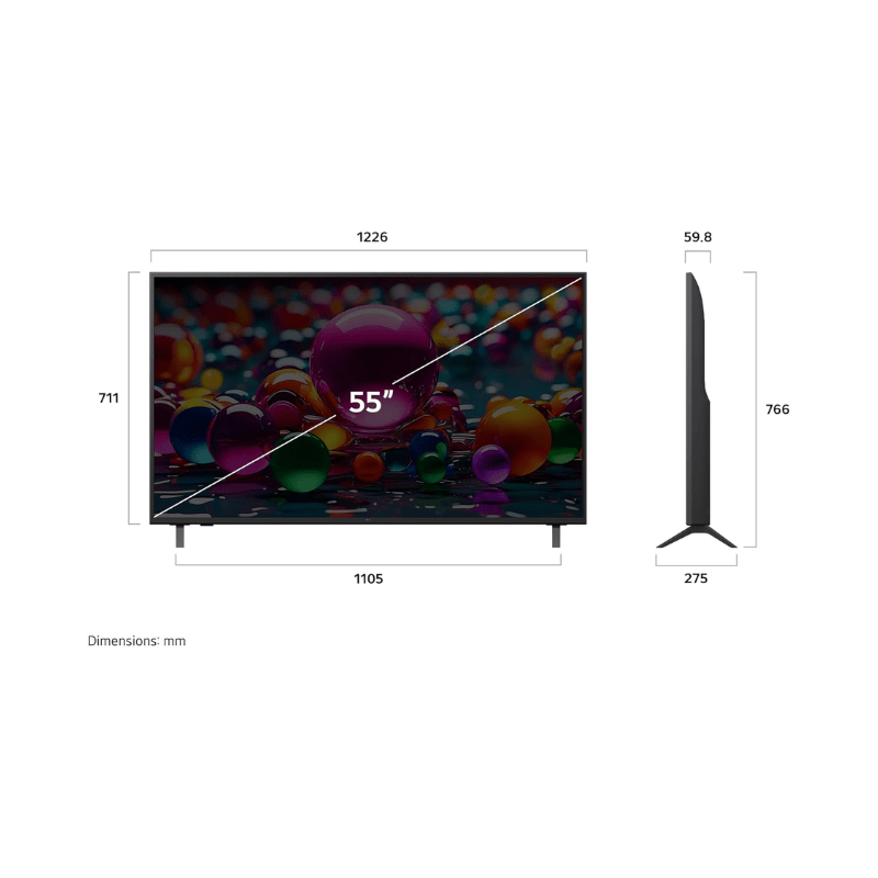 LG 55-inch Smart Magic Remote Frameless TV 55UA85006LA