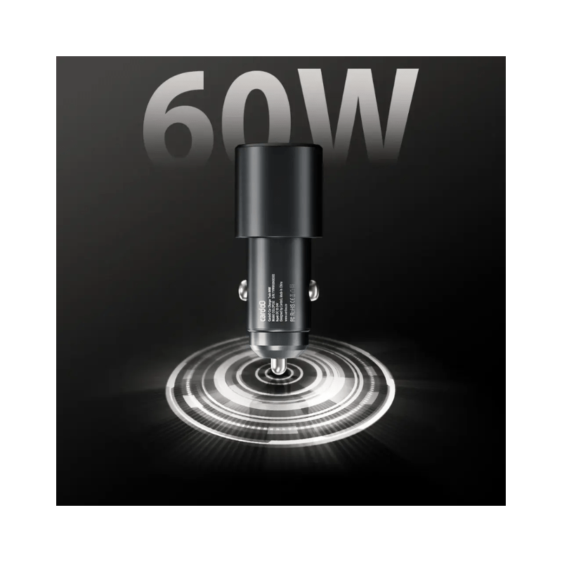 Cardoo Fast Car Charger Dual Port USB-C 60W