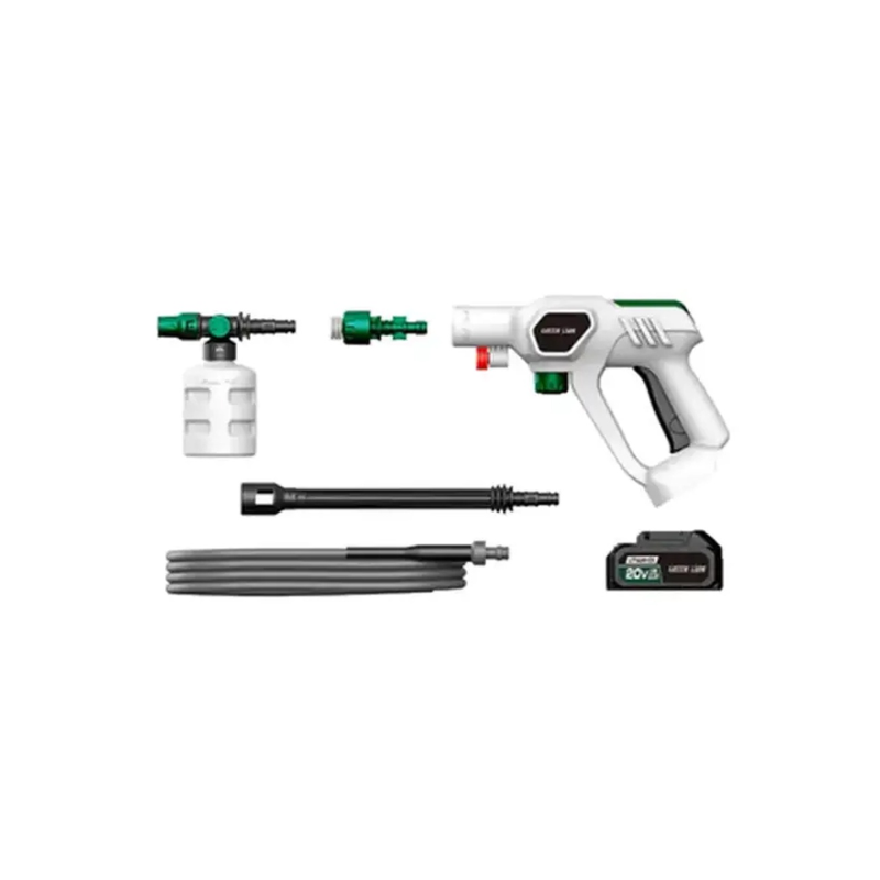 Green Lion Wireless Pressure Wash Gun 130W 2000mAh - White