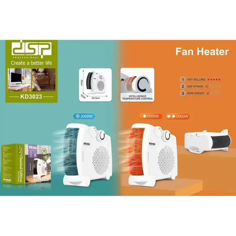 DSP Fan Heater 2000W KD3023