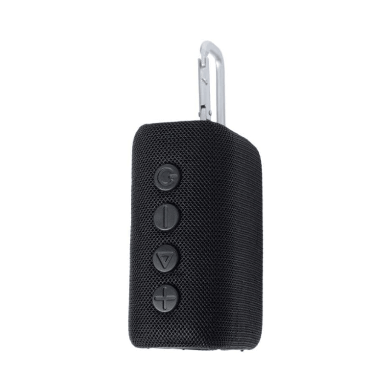 Lavvento Waterproof Speaker IPX7 5.5W 1500mAh TWS Voice Assistance Metal Carabiner Black