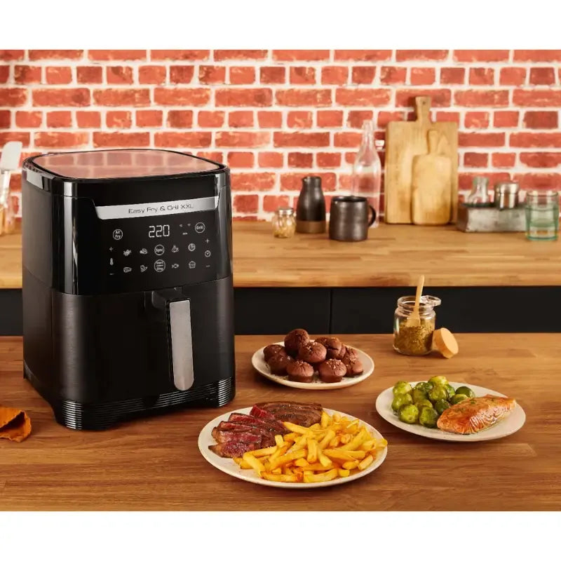Tefal Easy Fry and Grill XXL Digital Air Fryer - 6.5 Liters- 1800W- Black - EY8018EG