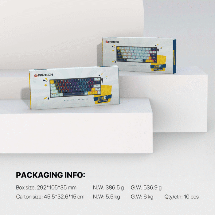 Keyboard Fantech Mechanical ATOM63-MK874v2 Sky Blue