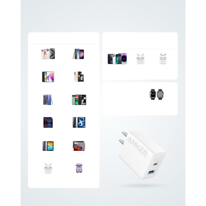 Anker 20W Wall Charger (2Ports) White lteration A2348L21