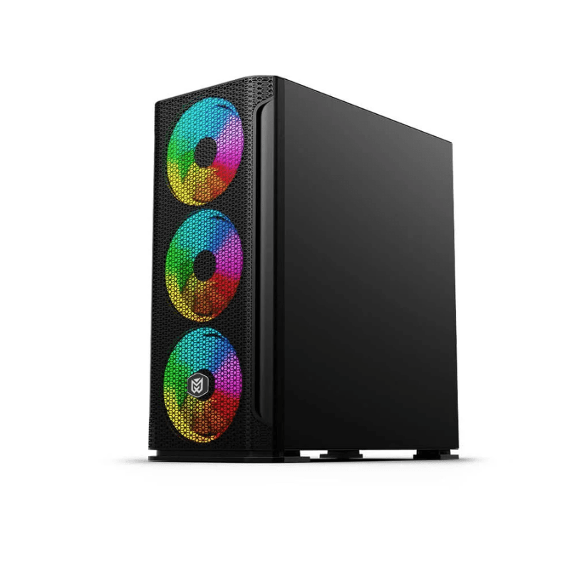 TechnoZone C-300 Case with 6 RGB Fans- Controller- and Remote