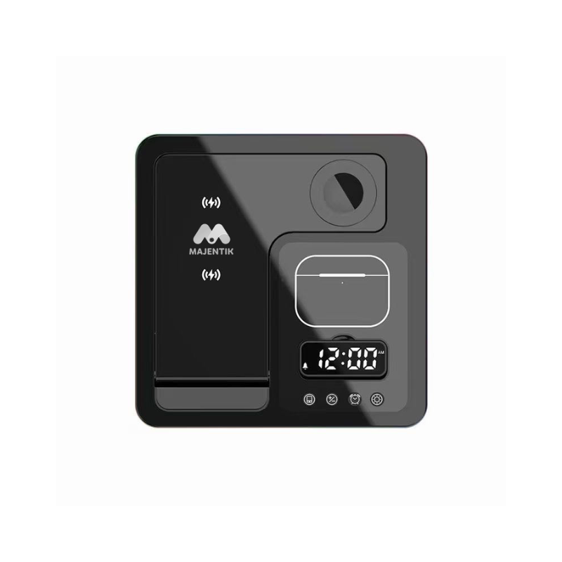 Majentik 5-in-1 Electric Motor Foldable Wireless Charger Station - 25W- MW-16