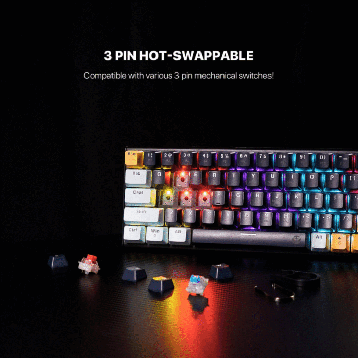 Keyboard Fantech Mechanical ATOM63-MK874v2 Sky Blue