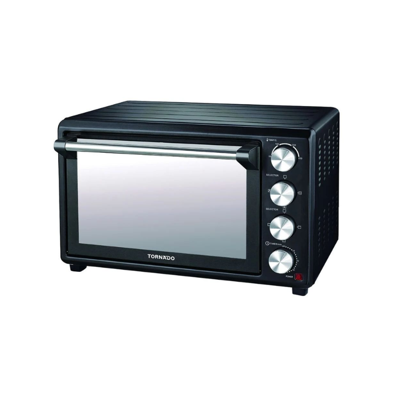 Tornado Electric Oven 55 Liter Grill Fan Black TEO-55KDM-BK