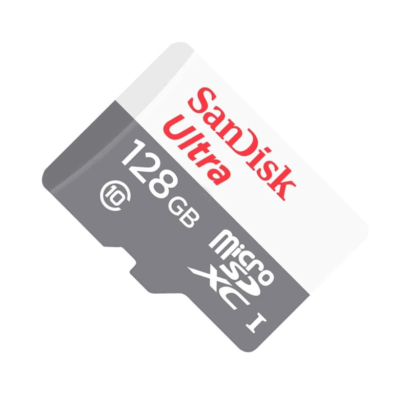 بطاقة SanDisk Ultra microSDXC سعة 128 جيجابايت و100 ميجابايت من الفئة 10 UHS-I