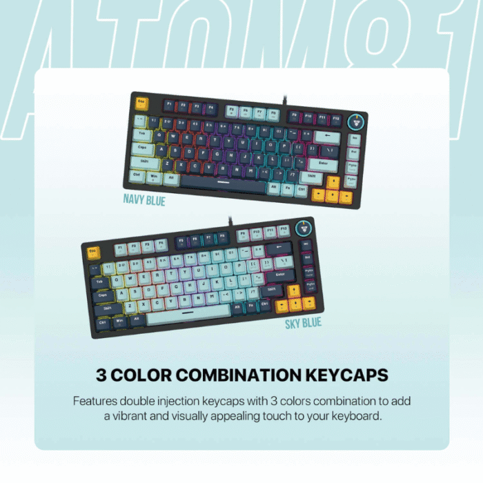 Keyboard Fantech Mechanical ATOM81 MK875v2 Navy