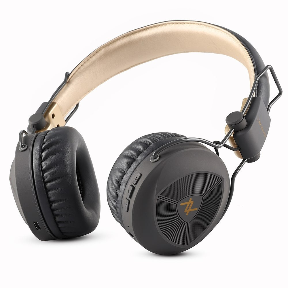 L'avvento (HP236) Bluetooth 5.0 Headphone With Mic Turbo Bass Mode - Gray-Gold inner