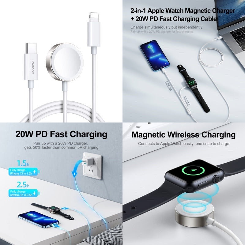 Joy ROOM IP Watch Magnetic Charging Cable Type C 4ft 1.2m S- IW004