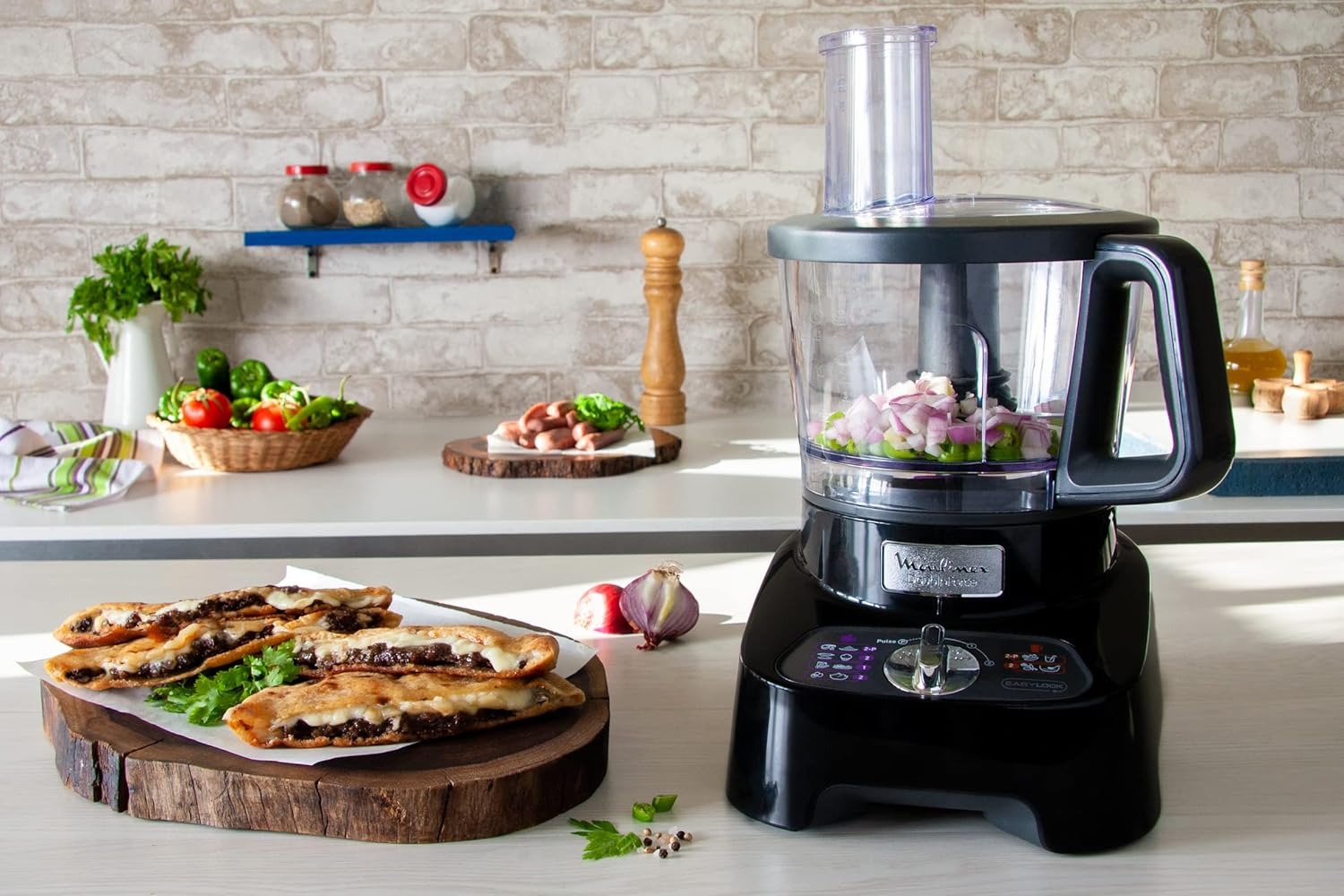 Moulinex Double Force Food Processor- 1000 Watt-34 Functions- Black - FP824825