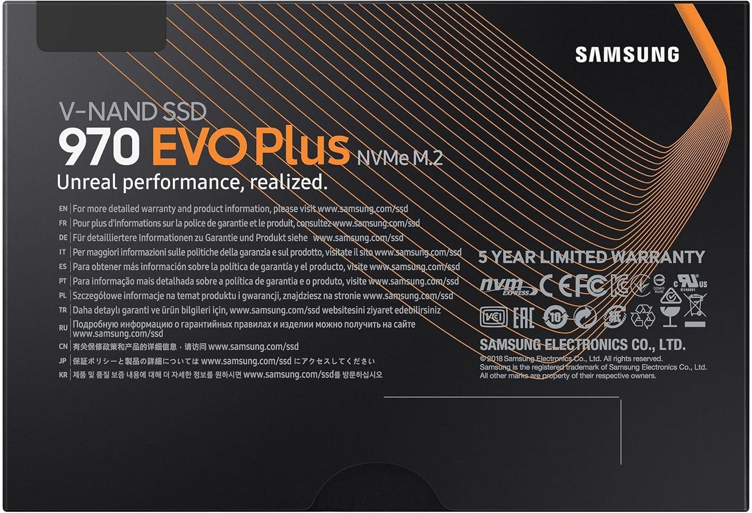 Samsung SSD Storage 970 EVO Plus 250GB NVMe M.2