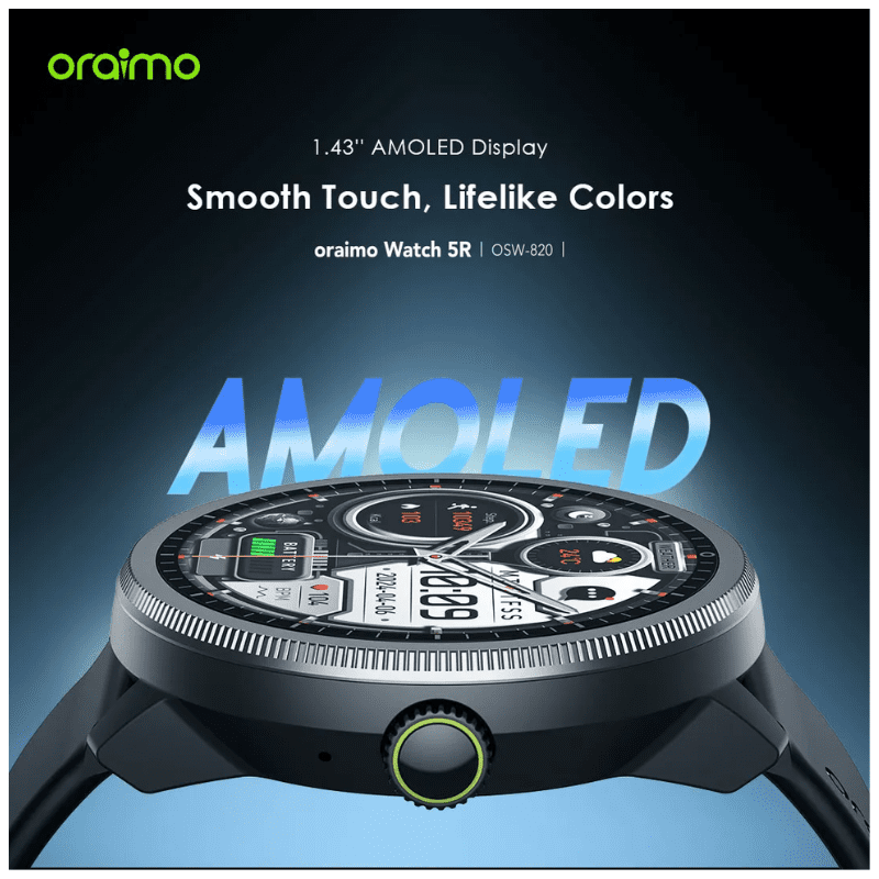 oraimo Watch OSW-820 Smart Watch Black