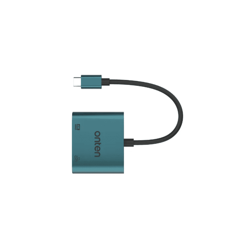 Onten Hub 2*1Type C To HDMI 4K Adapter with RJ45100MOTNUC288