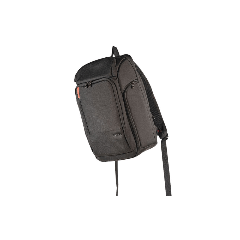 Lavvento Laptop Backpack Made by High Quality Polyester Foamed Material with 2 Side Zipper Pockets fits up to 15.6 Black