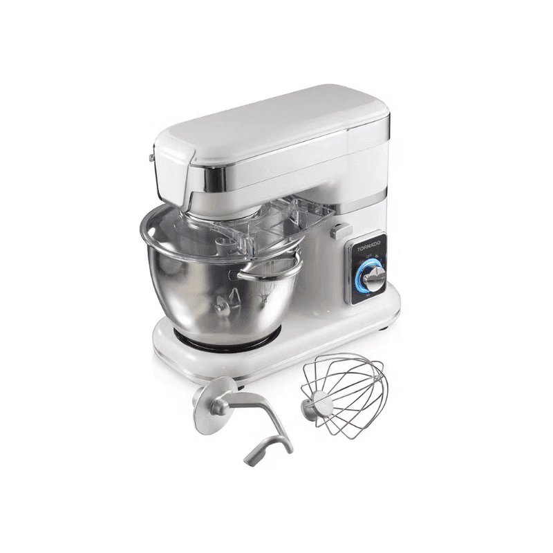 Tornado kitchen machine 700 watt with 4.5 liter stainless steel bowl in white color sm-700