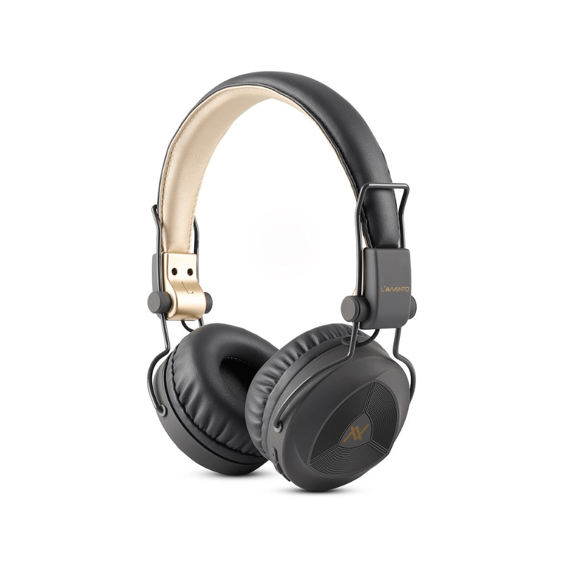 L'avvento (HP236) Bluetooth 5.0 Headphone With Mic Turbo Bass Mode - Gray-Gold inner