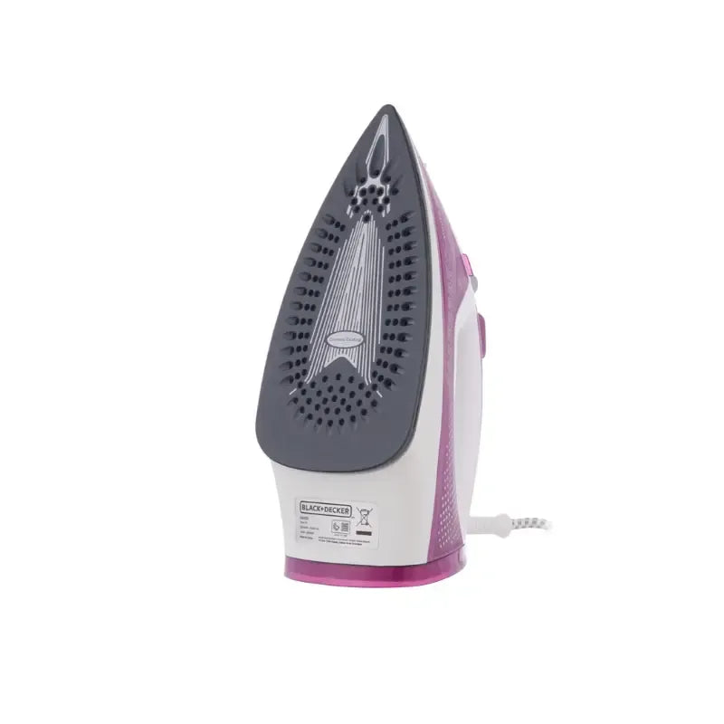 Black+Decker 2400W Steam Iron with Auto Shutoff and Ceramic Soleplate- Magenta - X2450-B5