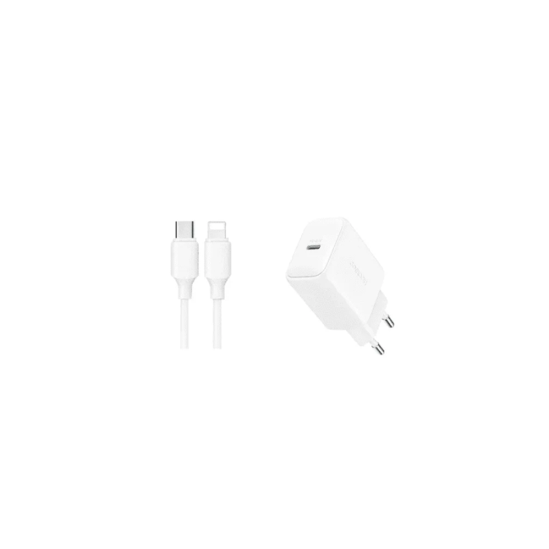 JOYROOM Fast Charger Kit Type C + Lightning Cable 1m 20W White JR TCF20EU