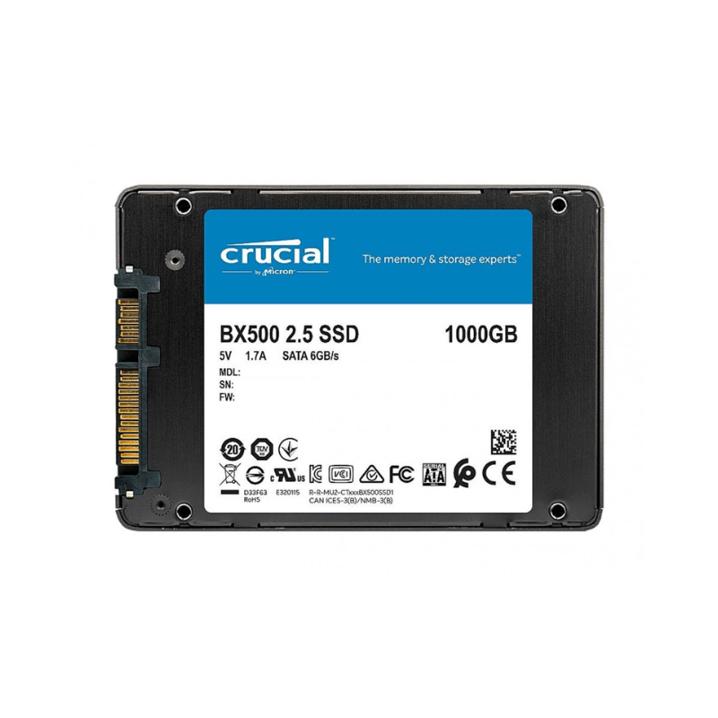 Crucial SSD Storage SATA 3 2.5 BX500 1TGB
