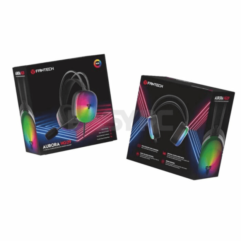 FANTECH HG29 Aurora USB 7.1 Surround Sound Gaming Headset RGB Lighting