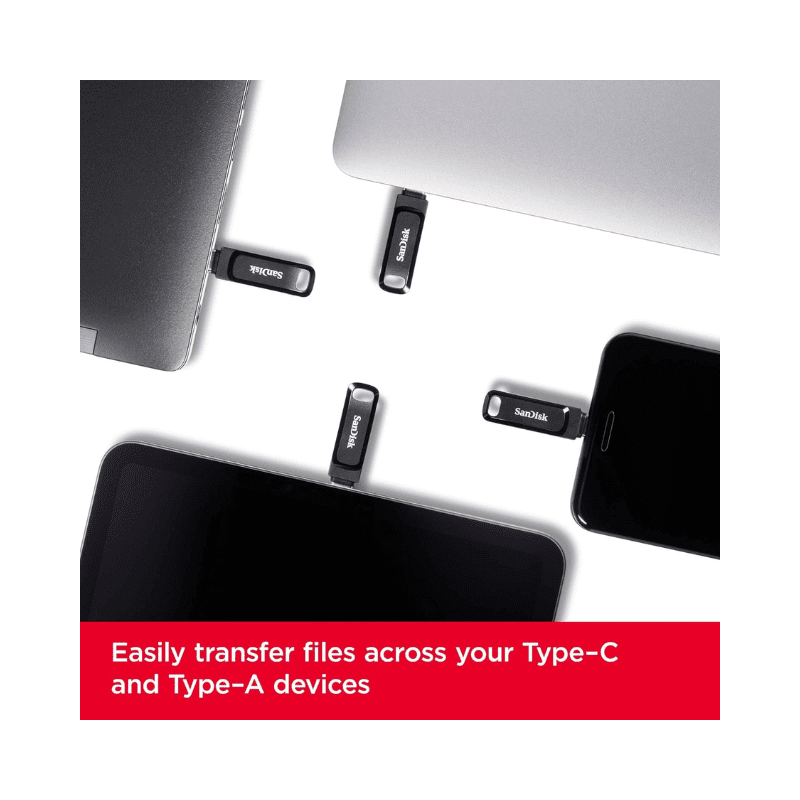 محرك أقراص فلاش SanDisk Ultra Dual Drive Go USB Type C بسعة 32 جيجابايت