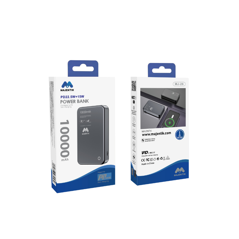 MAJENTIK Power Bank PD 22.5W + 15W 10000mAh MJ-26