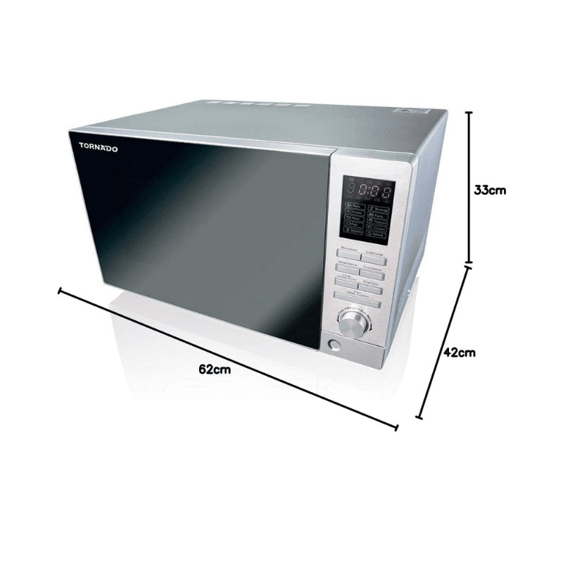 Tornado microwave grill 25 litre 900 watt mom-c25bbe-s