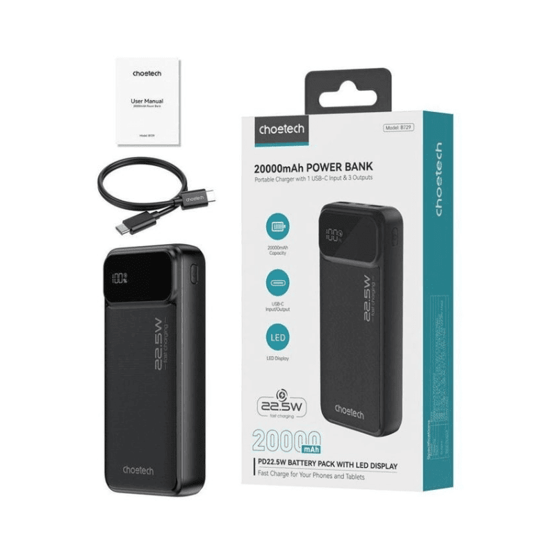 Choetech PD22.5W Power bank 10000mAh B728 CCBK