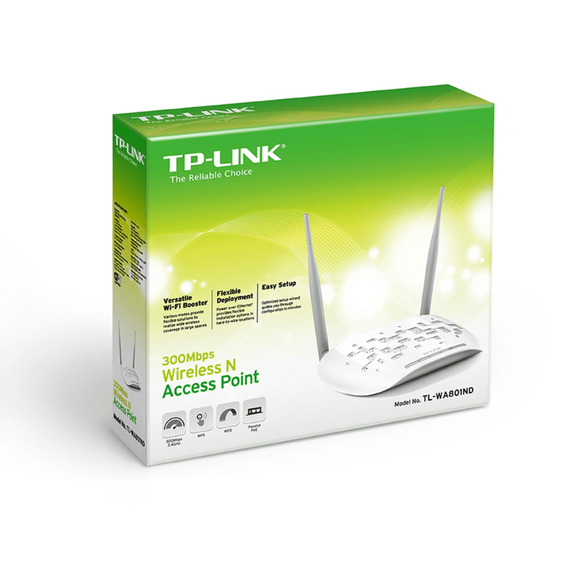 TP-Link Wireless N Access Point 300Mbps - 2.4GHz- TL-WA801N