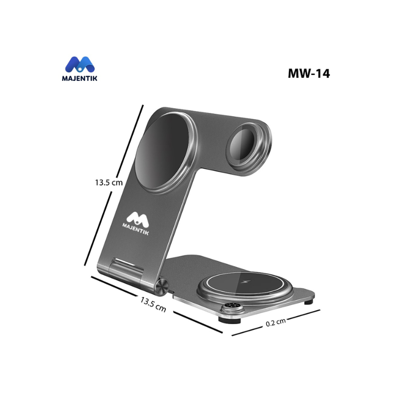 MAJENTIK Wireless Charging Station 3-in-1 - 15W Fast- MW-14