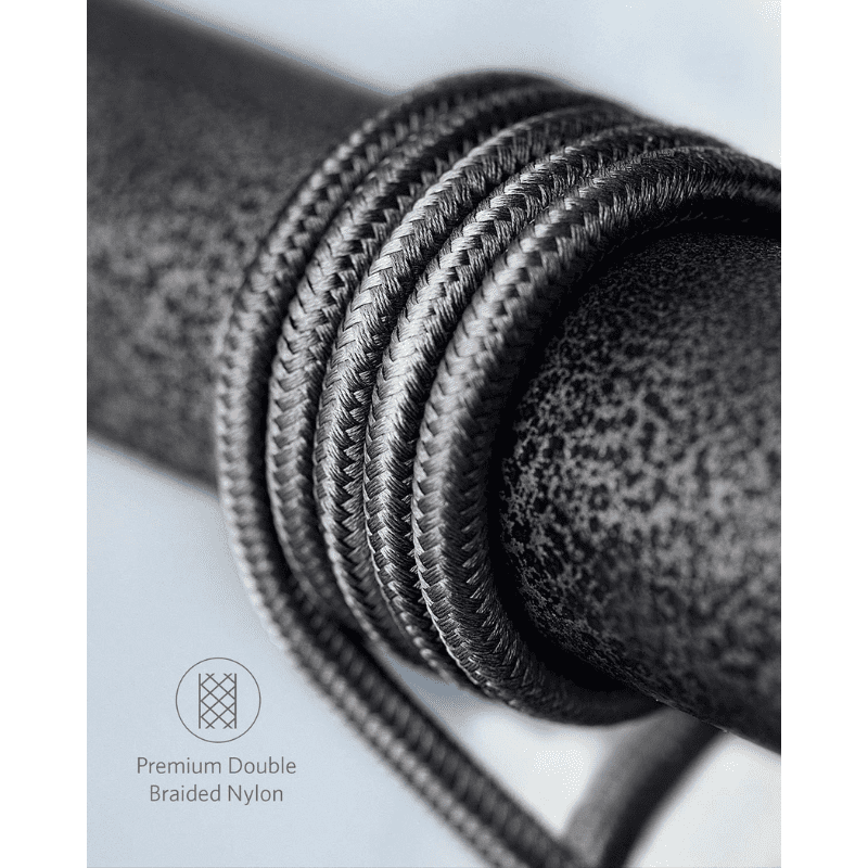 كابل أنكر 333 USB-C إلى USB-C (مضفر بطول 6 أقدام) أسود