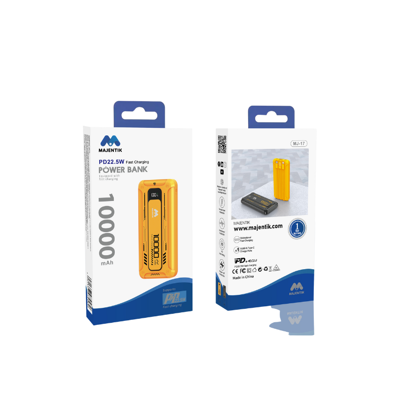 MAJENTIK Power Bank PD 22.5W Fast Charging - 10000mAh- MJ-17