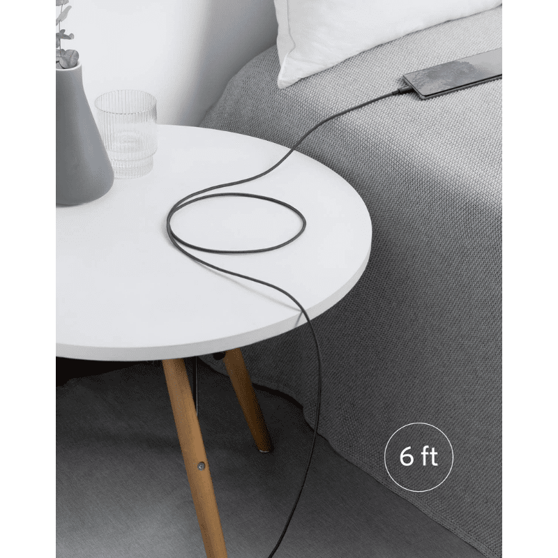 كابل أنكر 333 USB-C إلى USB-C (مضفر بطول 6 أقدام) أسود