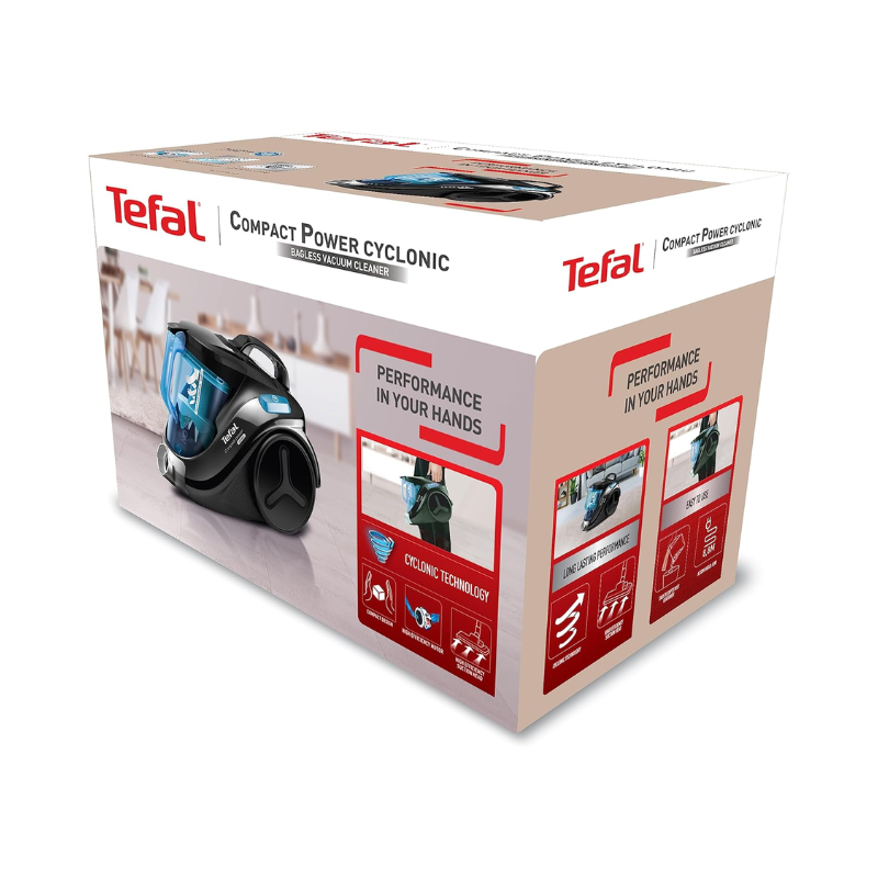 Tefal Compact Power Bagless Vacuum Cleaner- 750 Watt- Turquoise - TW3751EG