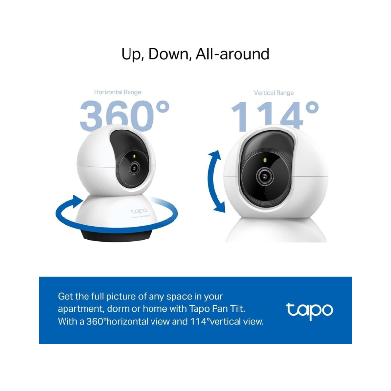 كاميرا تي بي لينك TAPO للأمن الداخلي بتقنية واي فاي 2K QHD C220