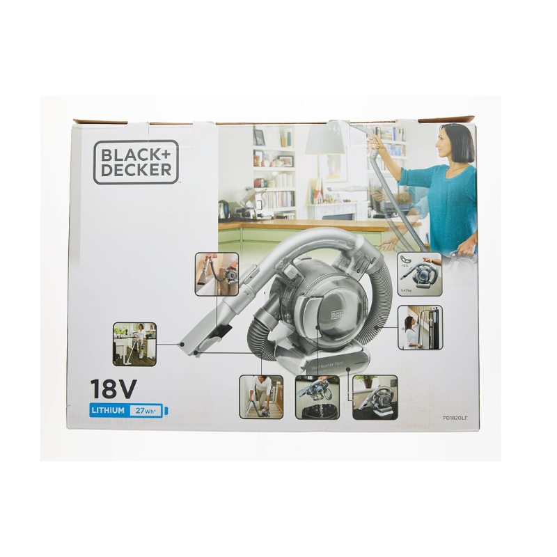BLACK & DECKER 18V Li-IonDustbuster Flexi Hand Vacuum & Floor Extension Kit PD1820LF-GB