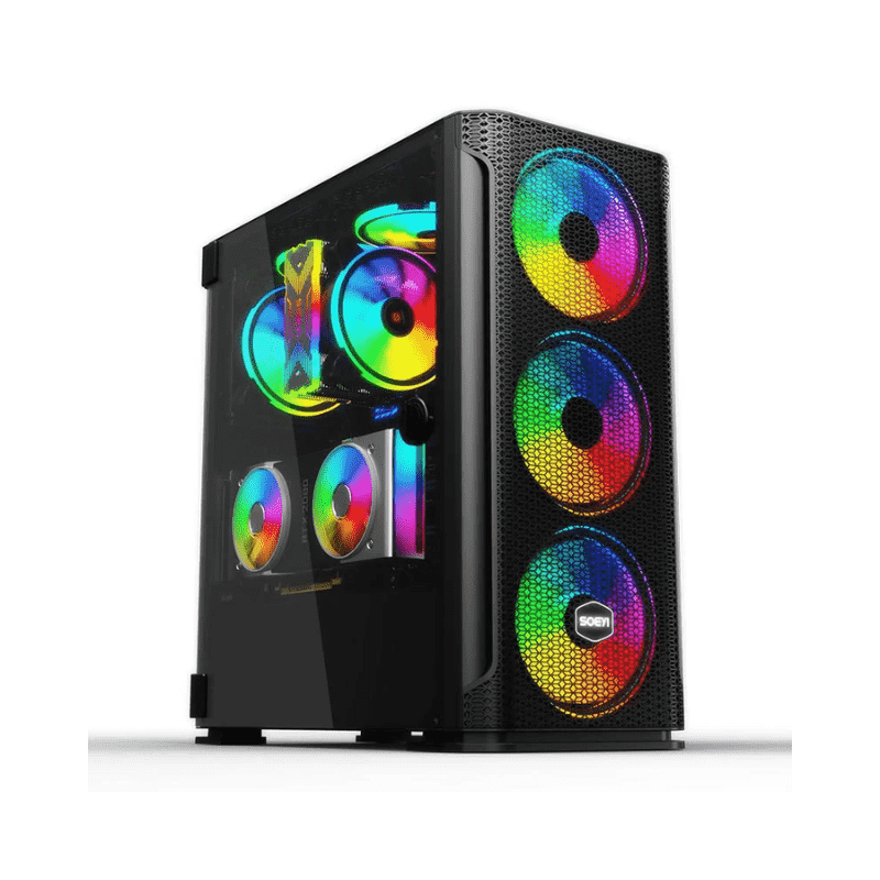 Technozone C-600 Case with 6 RGB Fans Controller Remote