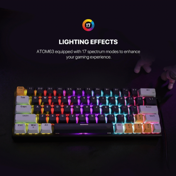 Keyboard Fantech Mechanical ATOM63 MK874v2 Navy