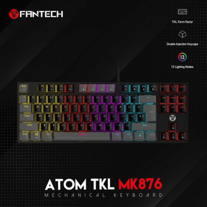Keyboard Fantech Mechanical ATOM87 MK876v2 Black USB