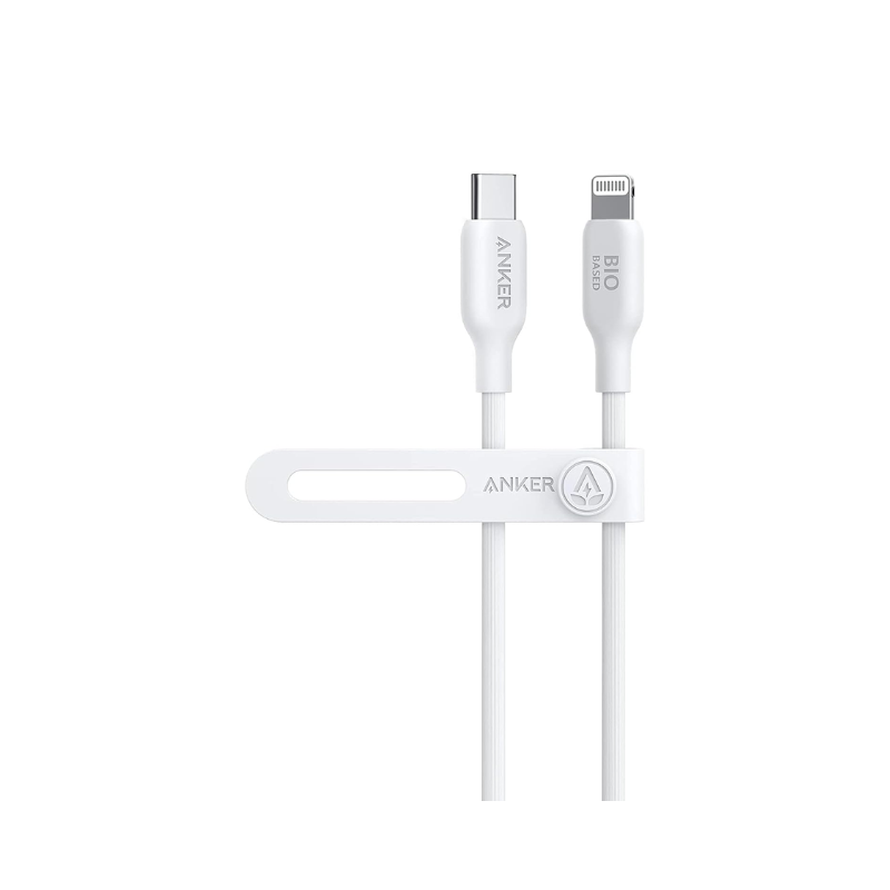 Anker 542 USB-C to Lightning Cable (Bio-Based 3ft)- White A80B1H21