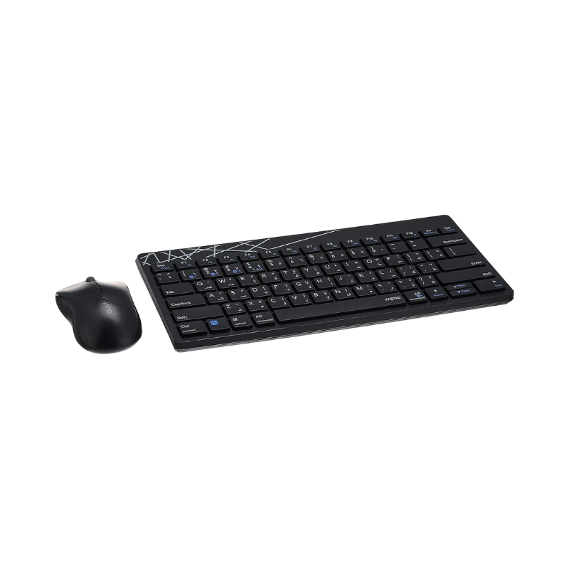 COMBO MOUSE&amp;KEYBOARD WIRLESS 8000M BLACK RAPOO