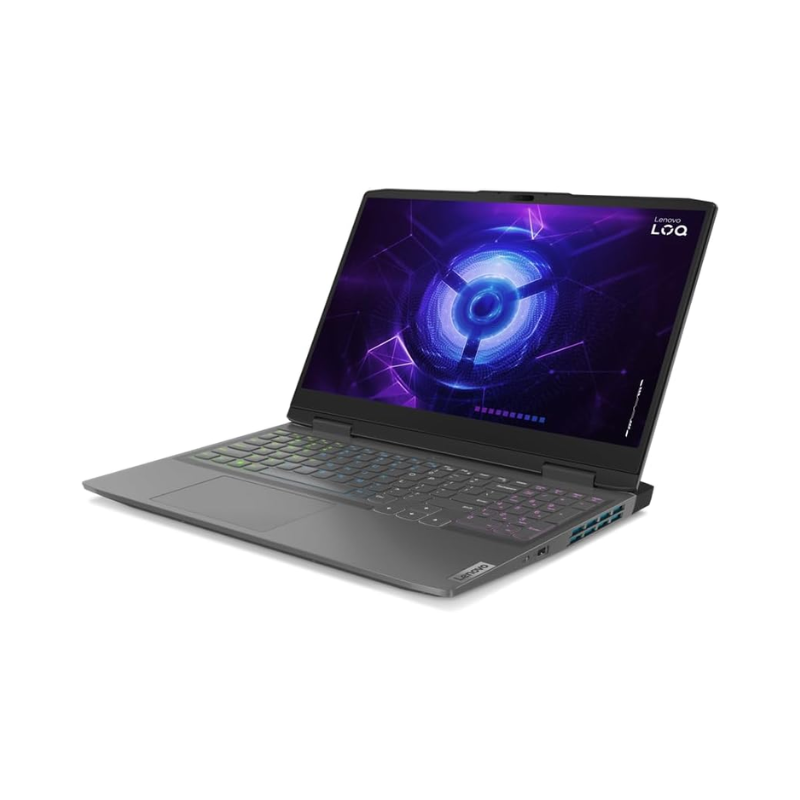 لابتوب الألعاب لينوفو LOQ 15IRX9، معالج إنتل كور i7-13650HX، قرص SSD سعة 512 جيجابايت، ذاكرة وصول عشوائي (RAM) سعة 24 جيجابايت، شاشة 15.6 بوصة FHD IPS بتردد 144 هرتز، معالج رسومات NVIDIA GeForce RTX 4050 سعة 6 جيجابايت GDDR6، نظام تشغيل FreeDOS - رمادي 