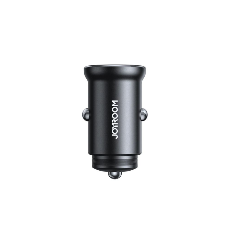 JOYROOM Fast Car Charger Mini Metal Dual Port Type C 30W Black JR CCN06