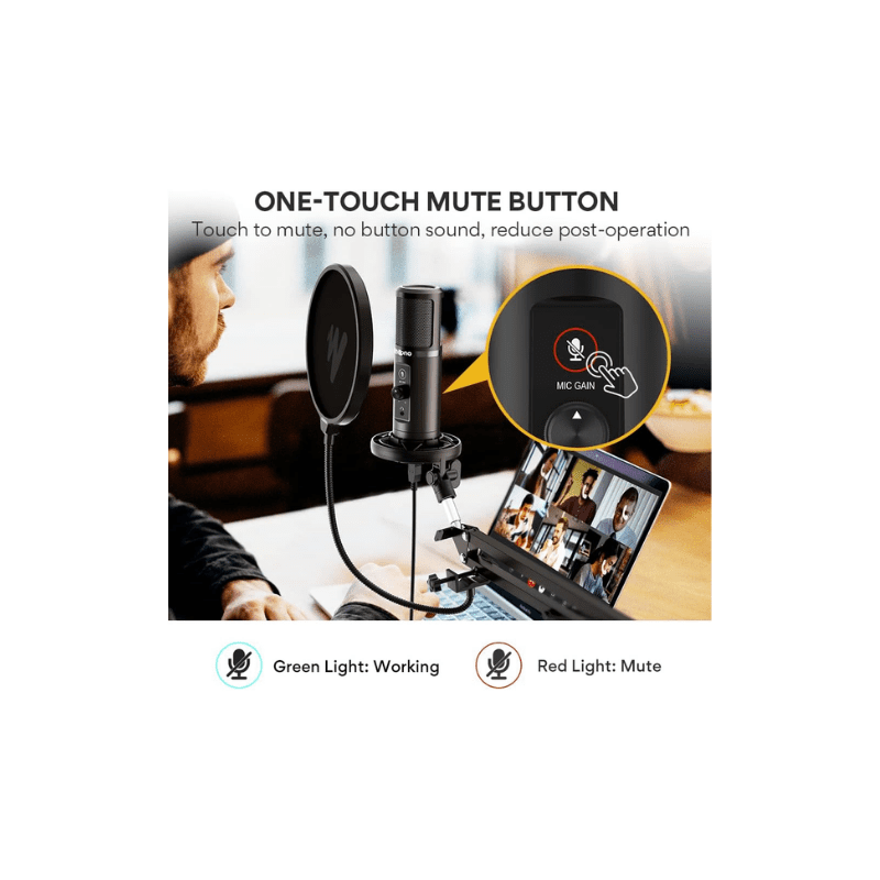 MAONO PM422 Podcast USB Microphone Plug &amp; Play