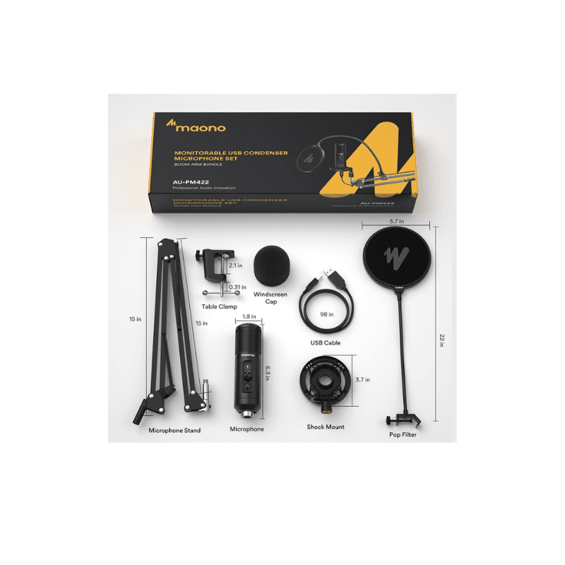 MAONO PM422 Podcast USB Microphone Plug &amp; Play
