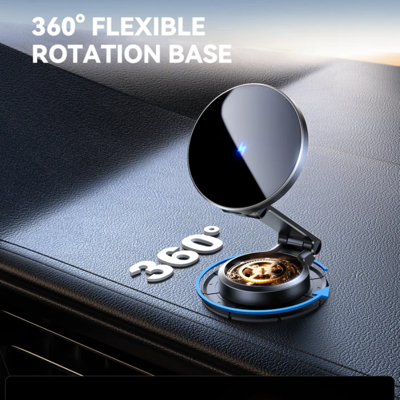 JoyRoom Fast Charger Foldable Magnetic Wireless Car Charger Holder 15W Black JR ZS408