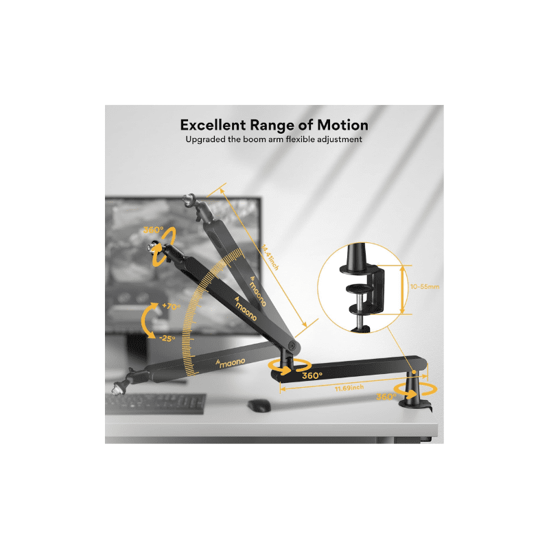 Maono BA92 Microphone Suspension Boom Arm Stand